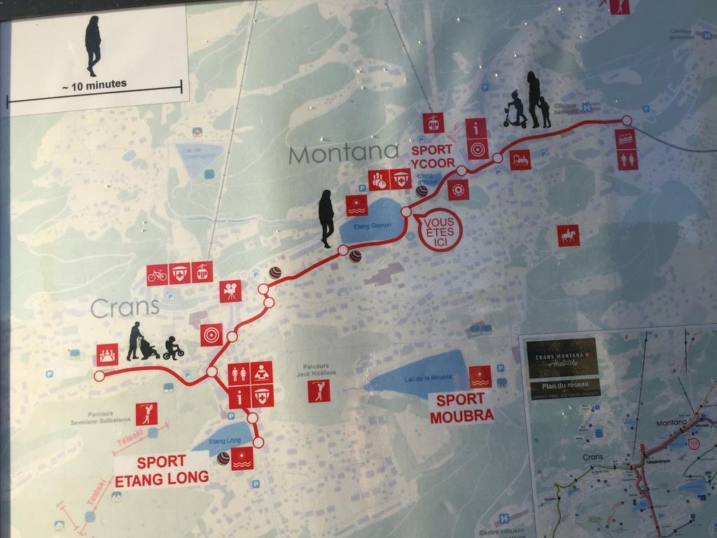Plein Centre, Ski A Pied, Vue, Calme Crans-Montana Exterior foto